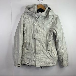 Oakley Medium Silver Reflective Ski Snowboard Regular Fit Coat